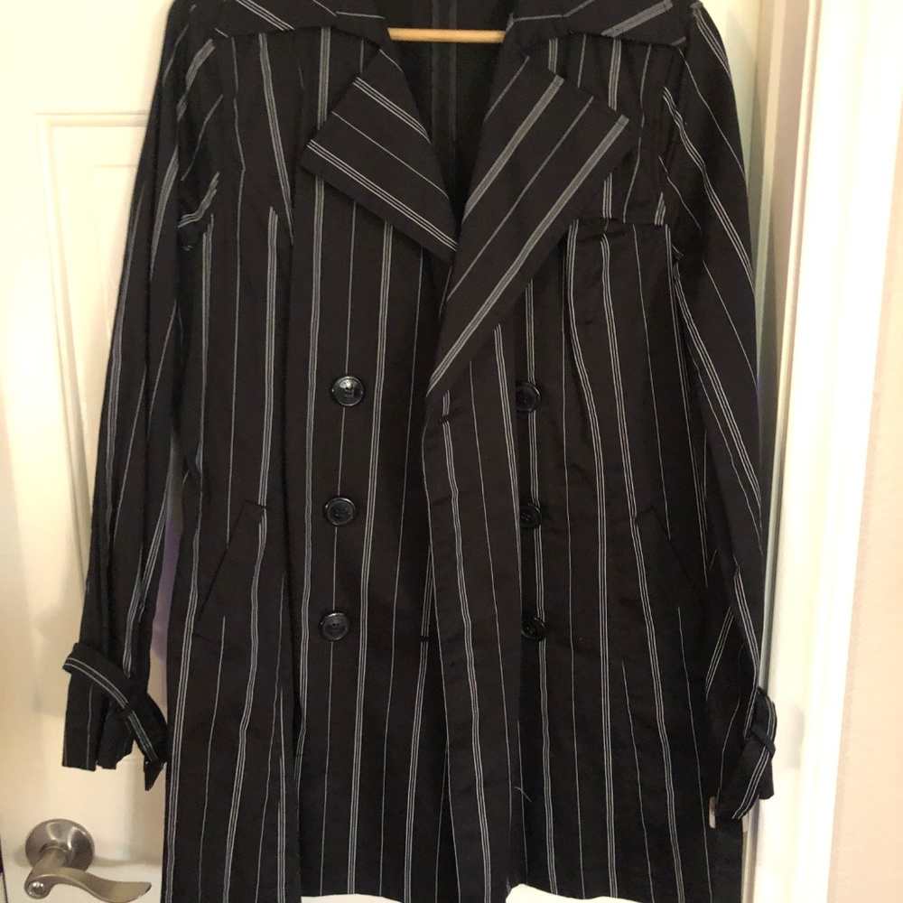 Vertigo Pinstripe Trench Coat